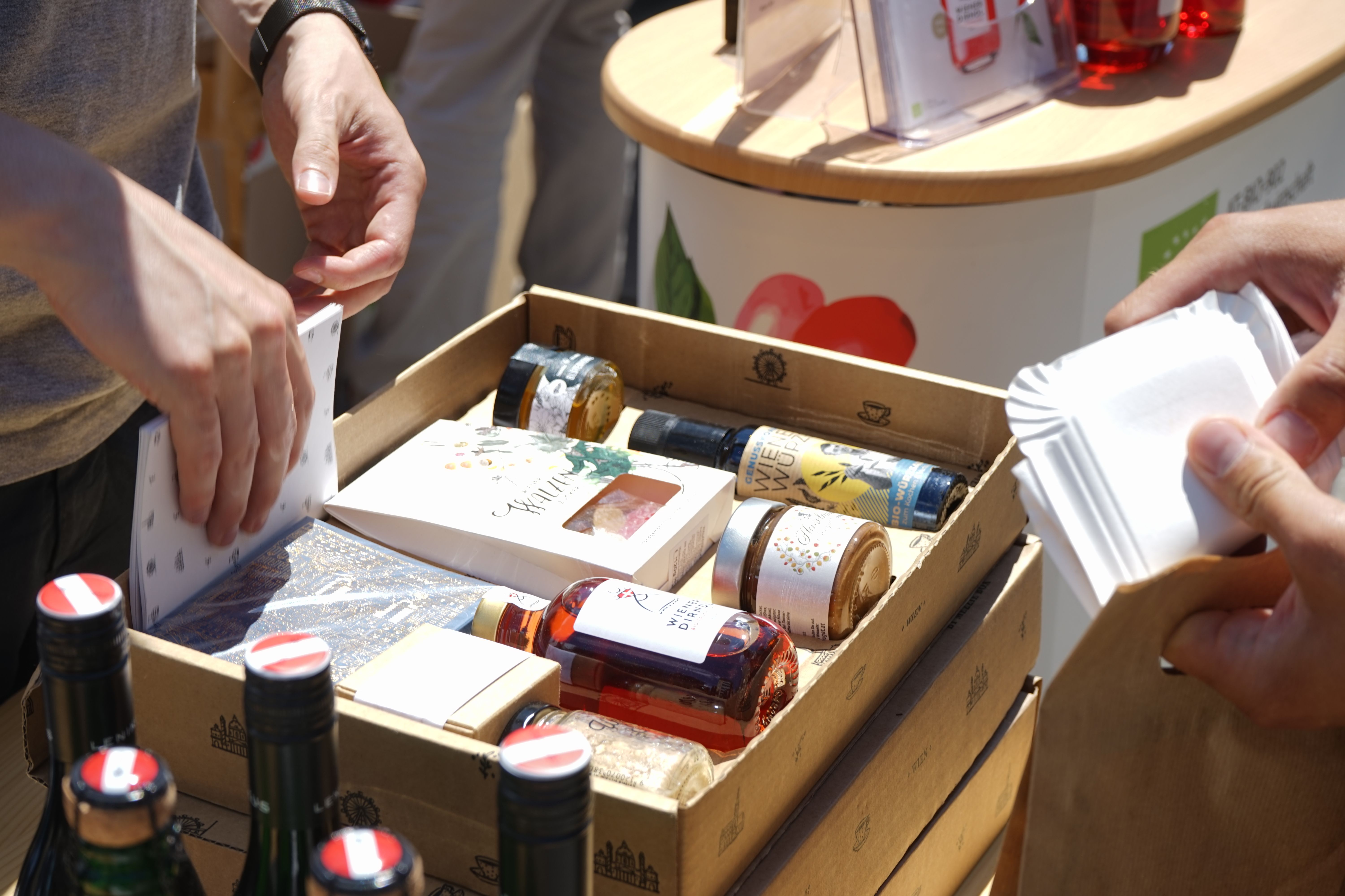 Foto: Verkaufsstand bei den Meidlinger Markttagen