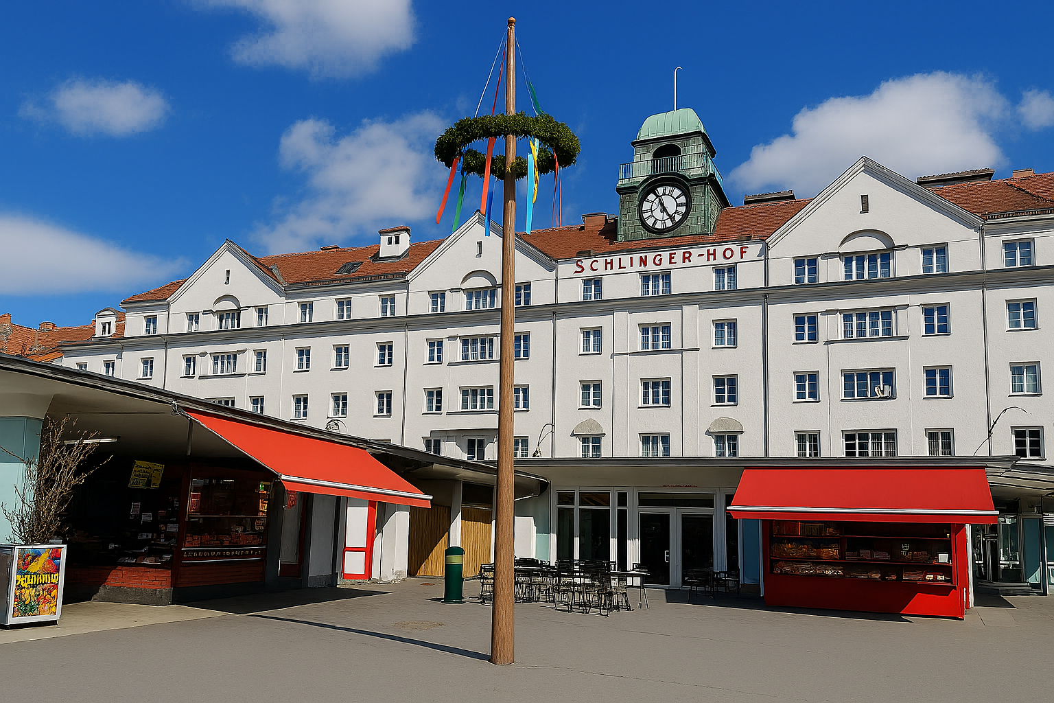 Foto: Maibaum am Schlingermarkt