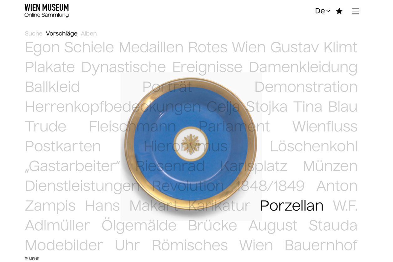 Foto: Zeigt ein Bild mit Text und einem Porzellan Teller