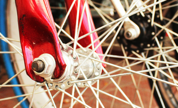 Foto: Speichen eines Fahrrads