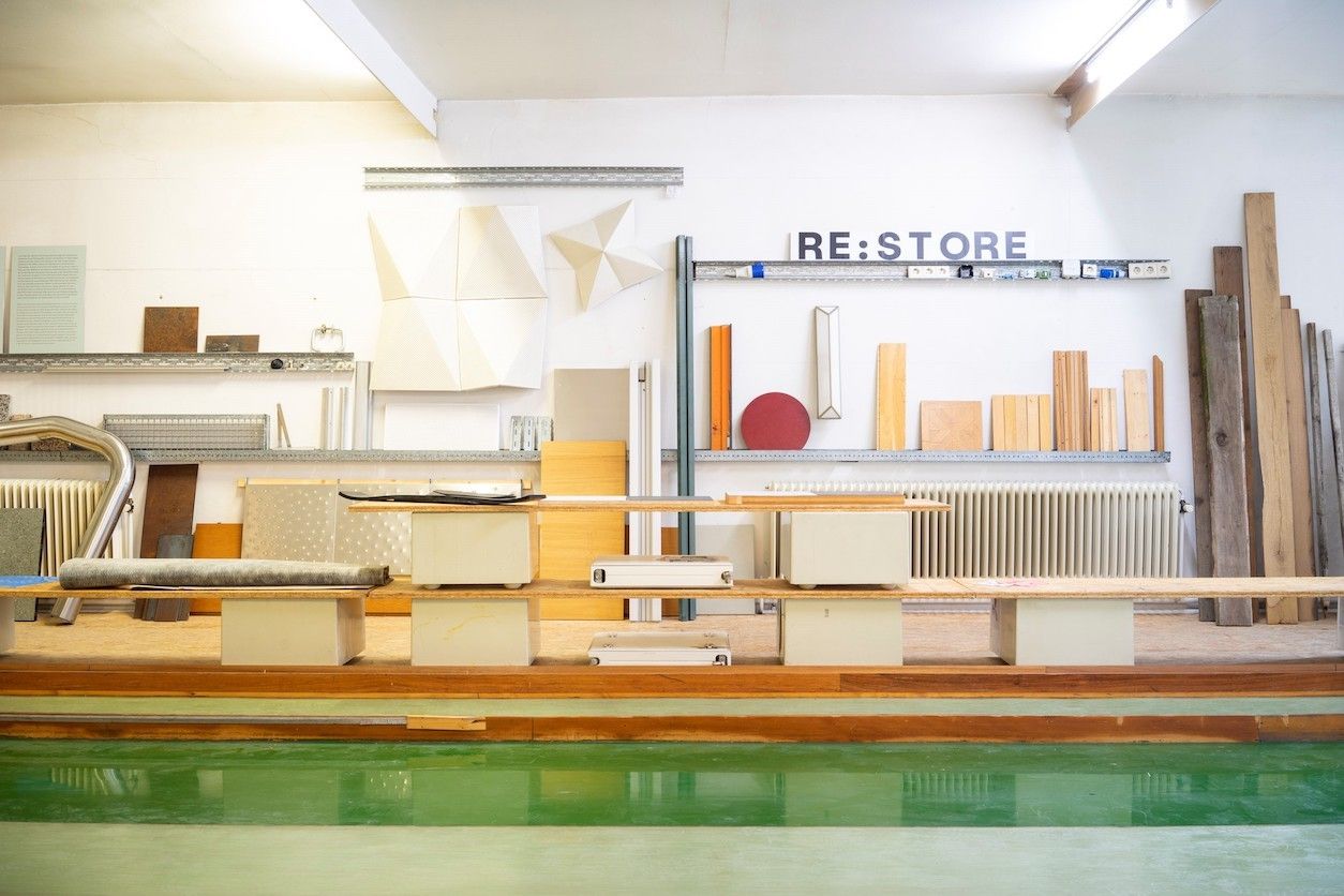 Foto: Geschäftsfläche der Materialnomaden mit unterschiedlichen Objekten