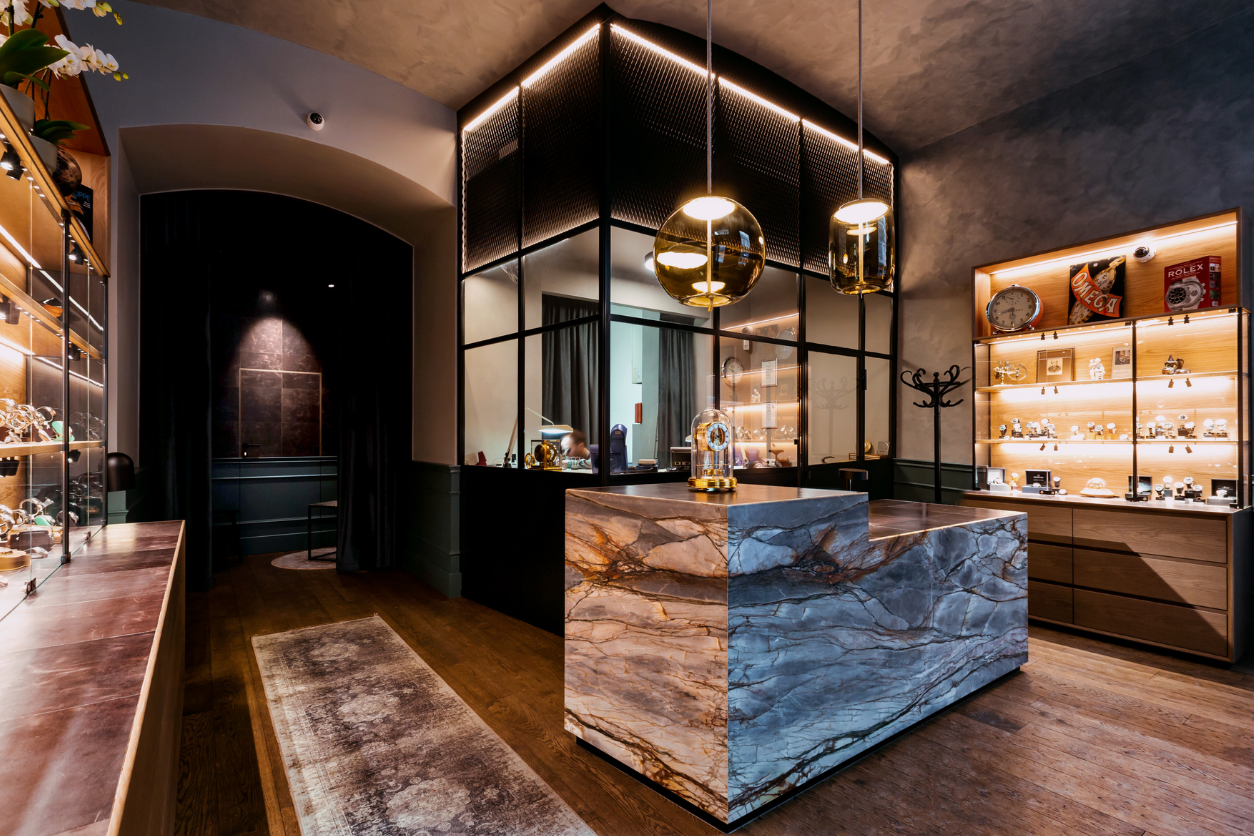 Foto: Geschäftsfläche einer Uhrmachers